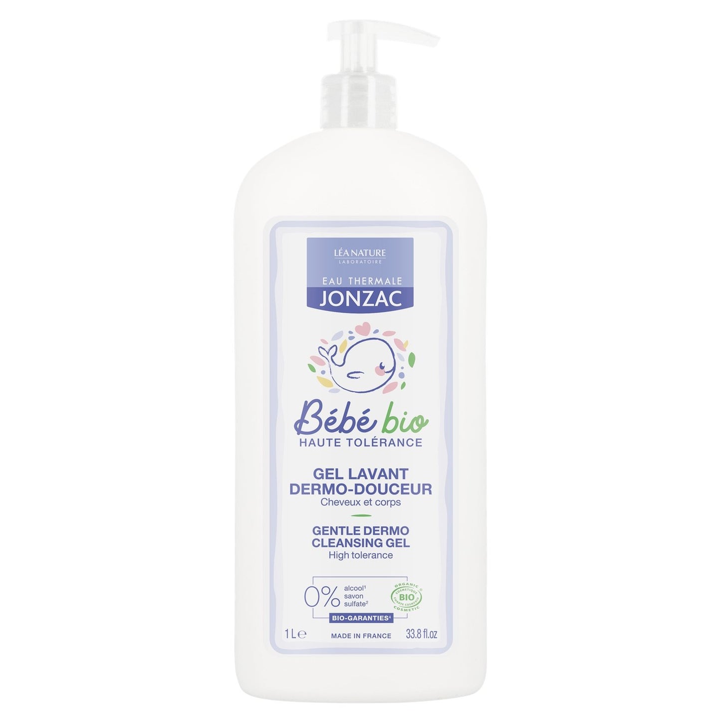 Gel Douche Bébé Hypoallergénique Bio EAU THERMALE JONZAC la pompe d'1L