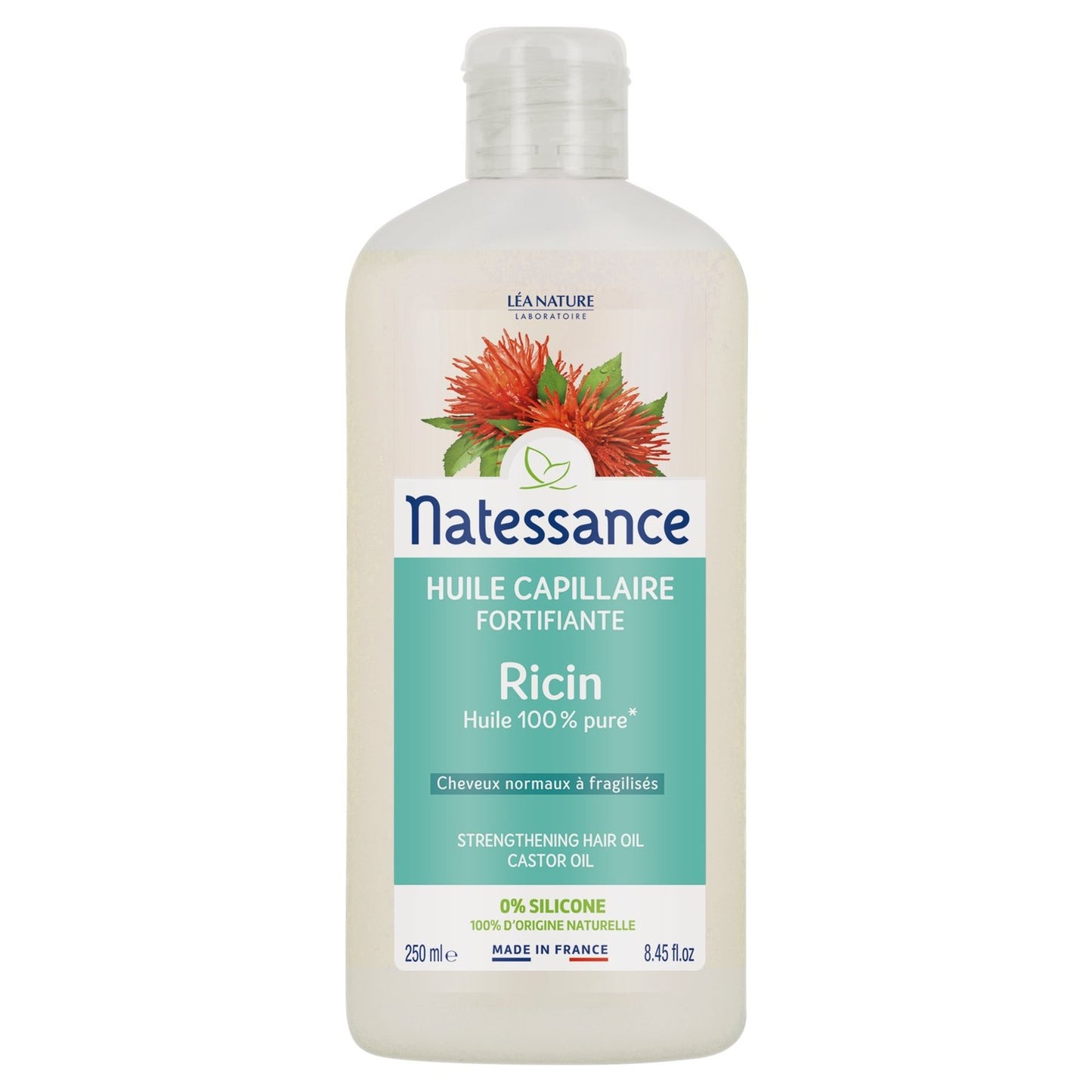 Huile Fortifiante Cheveux Secs Cassants et Fourchus LEA NATURE le flacon de 250 mL