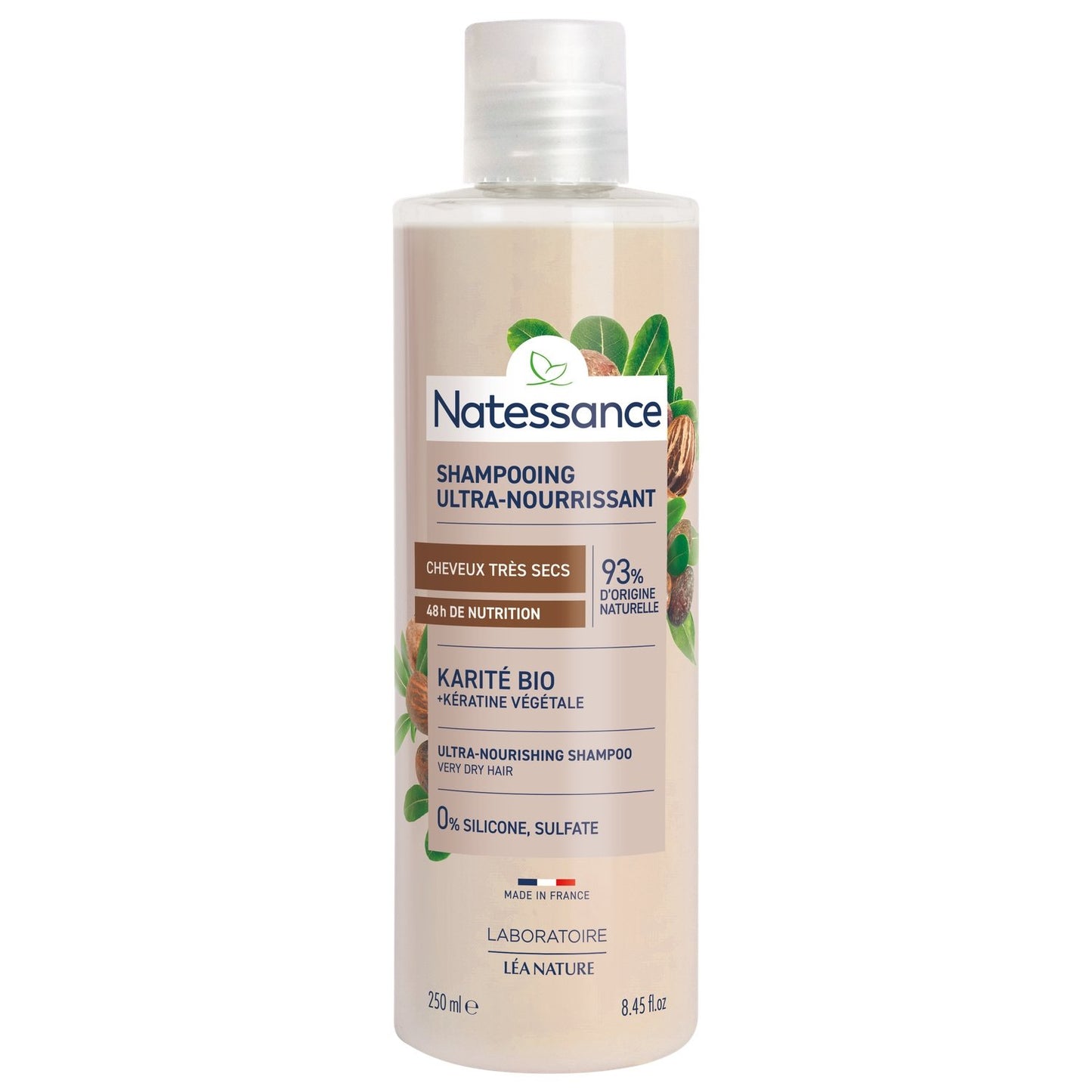 LEA NATURE Dry Hair Shampoo with Shea Butter and Vegetable Keratin