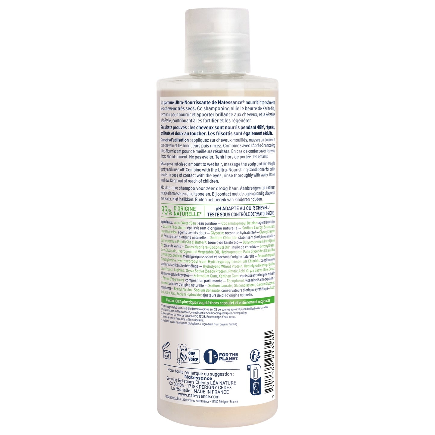 LEA NATURE Dry Hair Shampoo with Shea Butter and Vegetable Keratin