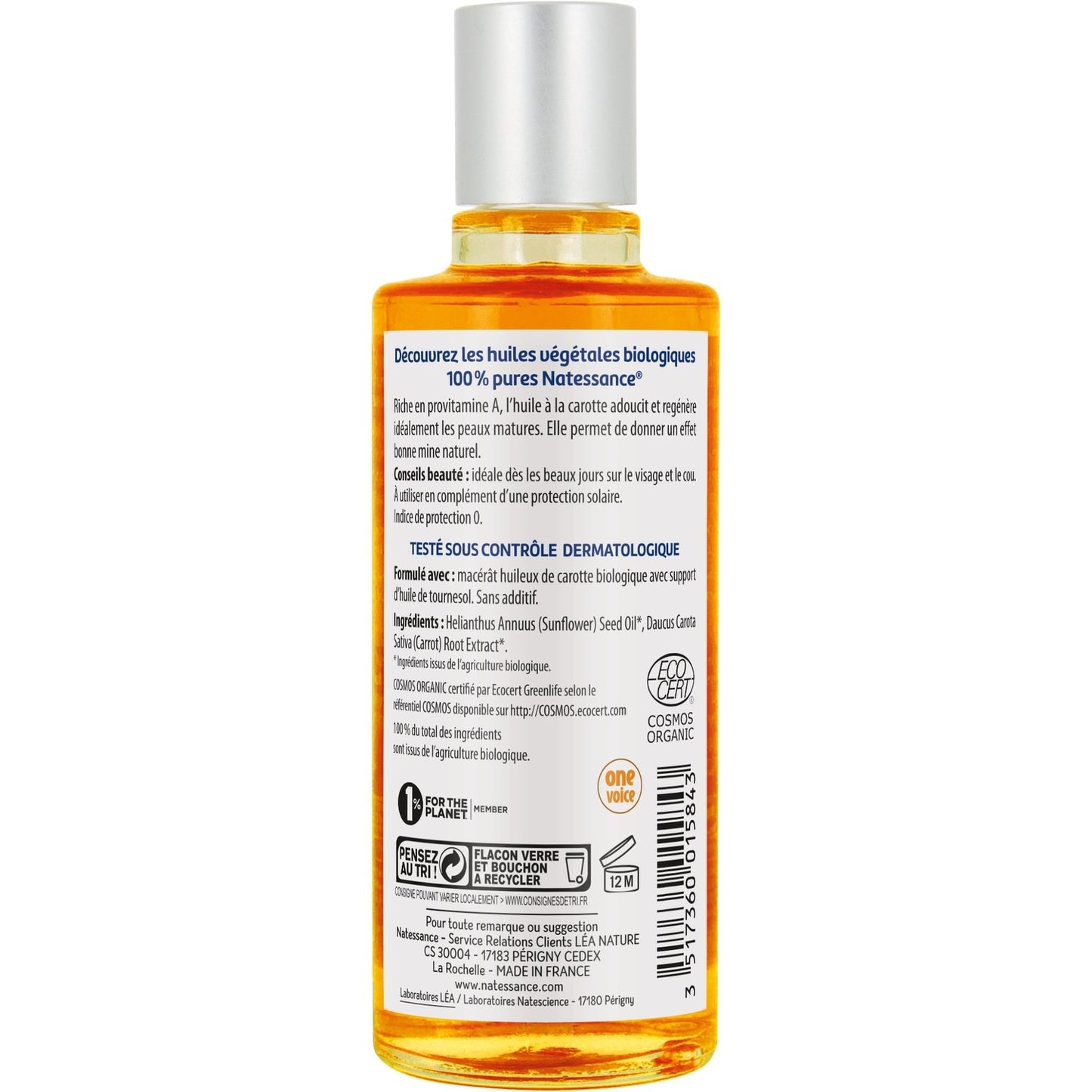 Körperöl für reife Haut macht weich und regeneriert gesundes Strahlen Karotten-Matenessance LEA NATURE