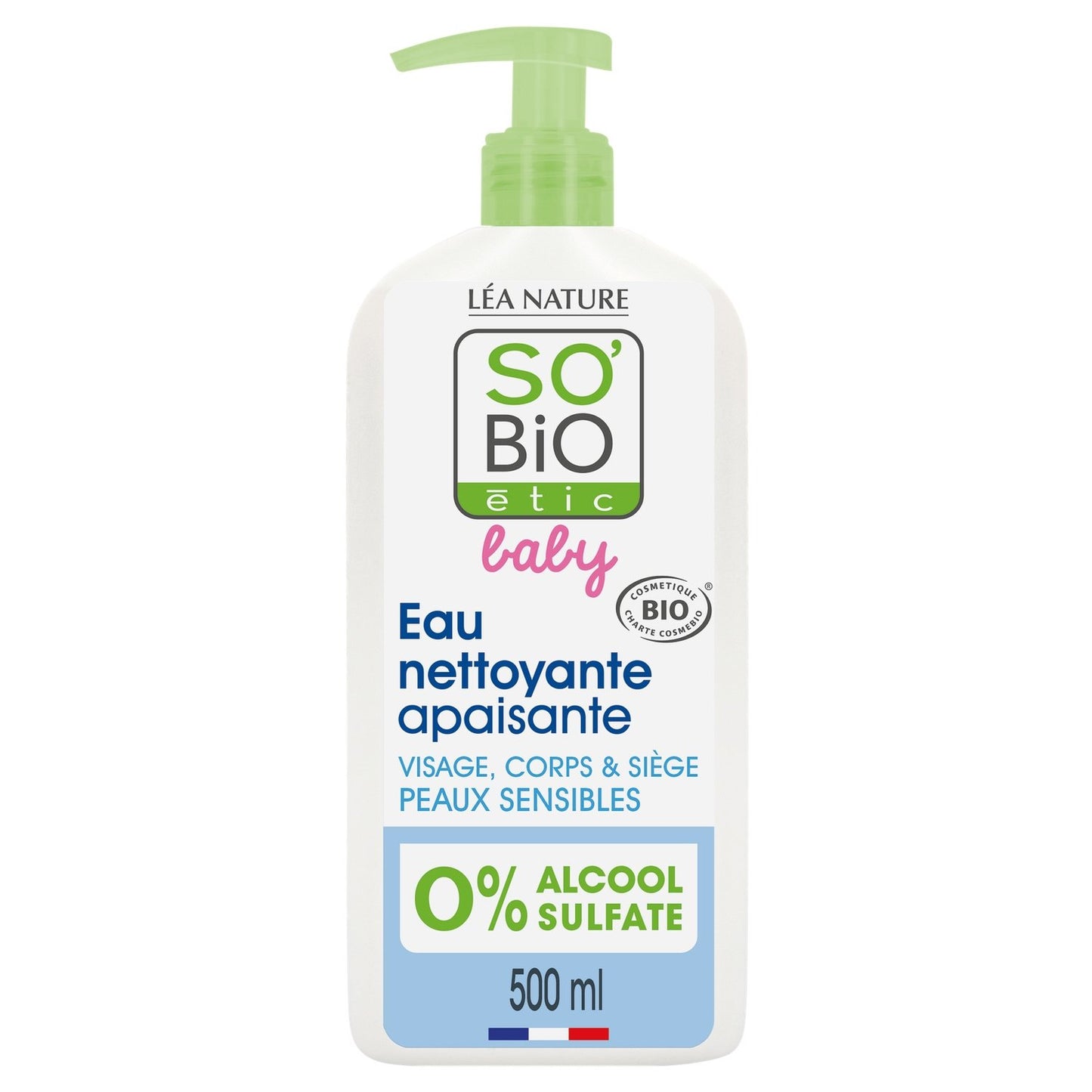 Eau Micellaire Bébé Nettoyante Apaisante Aloe Vera Peaux Sensibles Bio SO BIO ETIC Le flacon de 500 mL