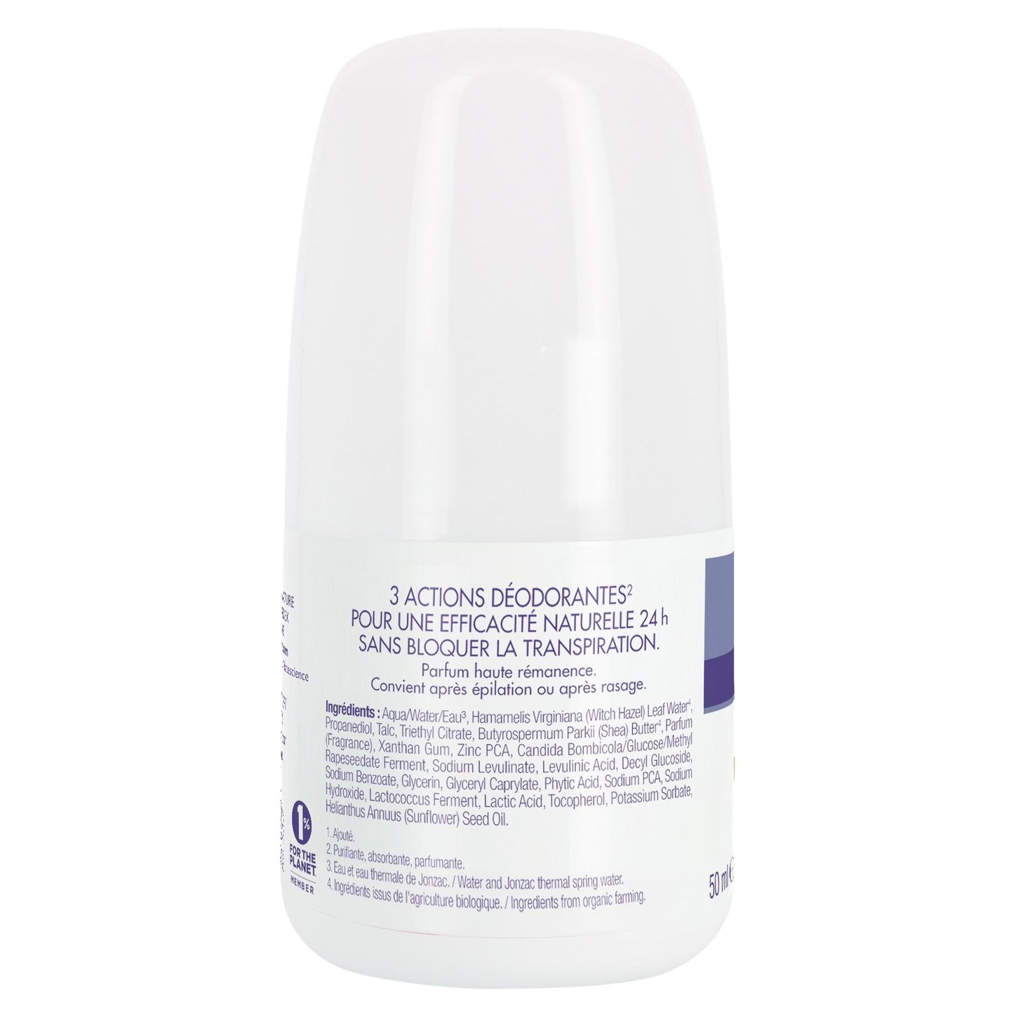 Deodorant Roll-On für Damen, hohe Verträglichkeit, hypoallergen, 24-Stunden-Wirksamkeit, Bio, EAU THERMALE JONZAC