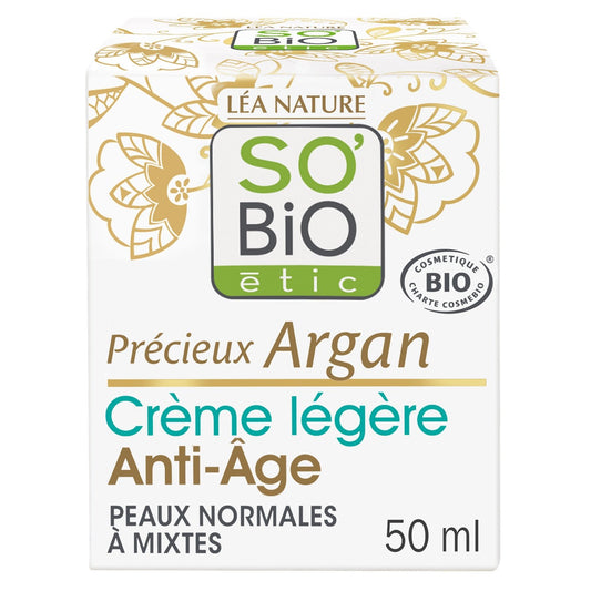 Leichte Anti-Aging Tagescreme Kostbares Bio-Argan SO BIO ETIC