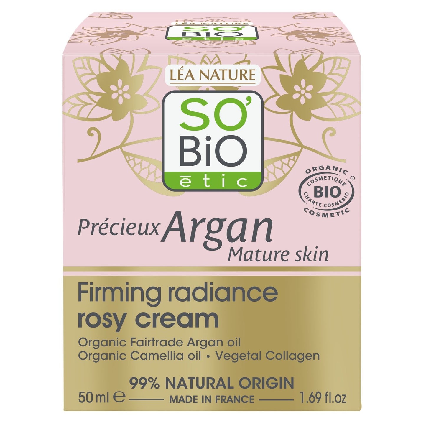 SO'BIO ETIC Precious Day Straffende Strahlencreme für reife Haut mit Bio-Argan