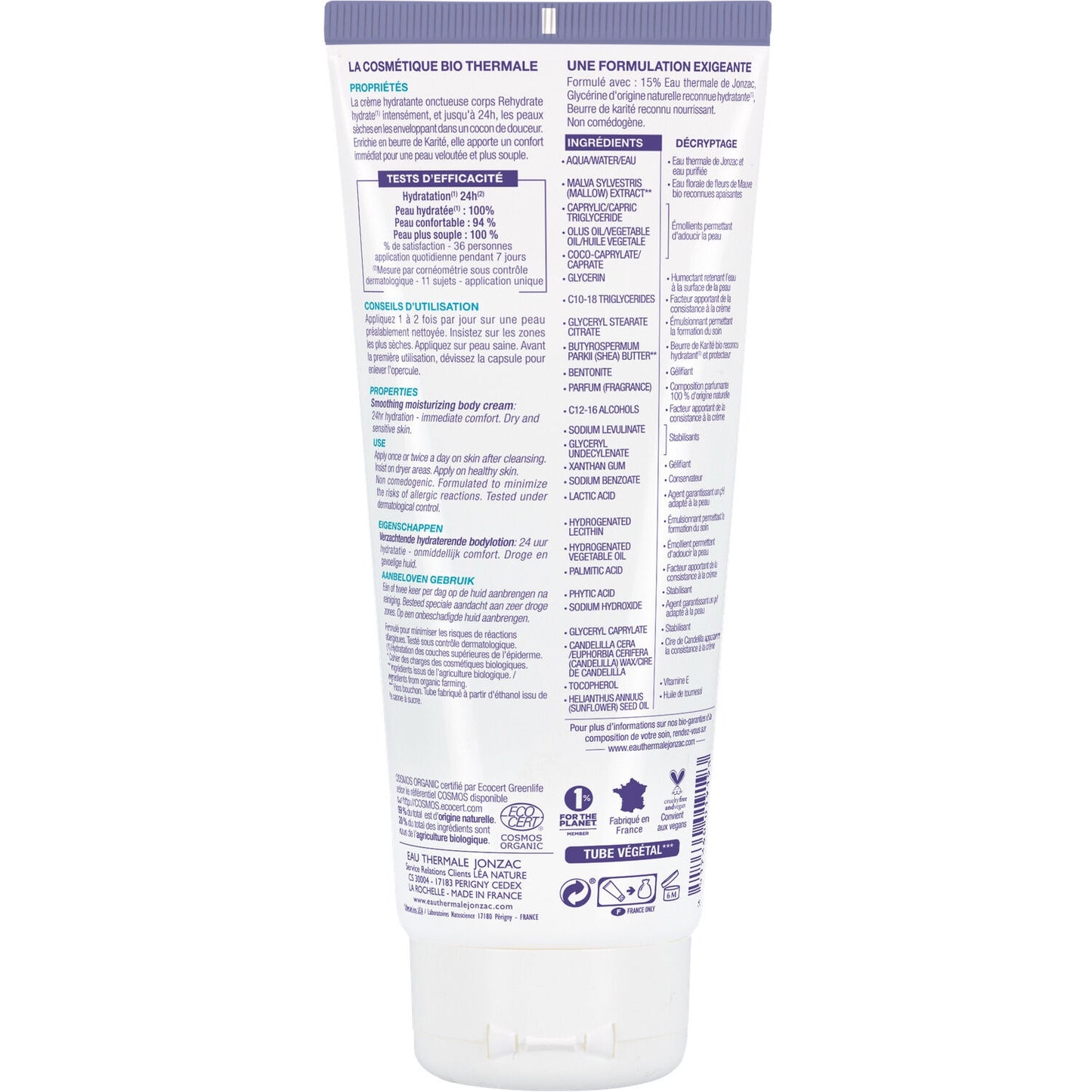 JONZAC THERMAL SPRING WATER 24h Bio-Feuchtigkeitscreme für trockene und empfindliche Haut