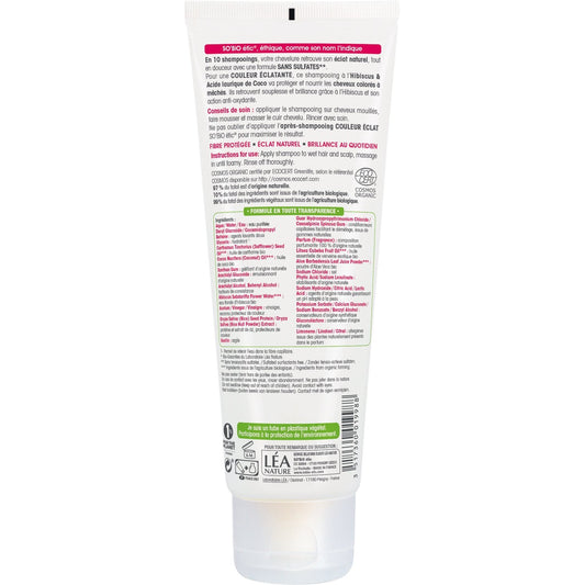 SO BIO ETIC Bio-Hibiskus- und Silikon-Farbshampoo für gefärbtes oder gesträhntes Haar