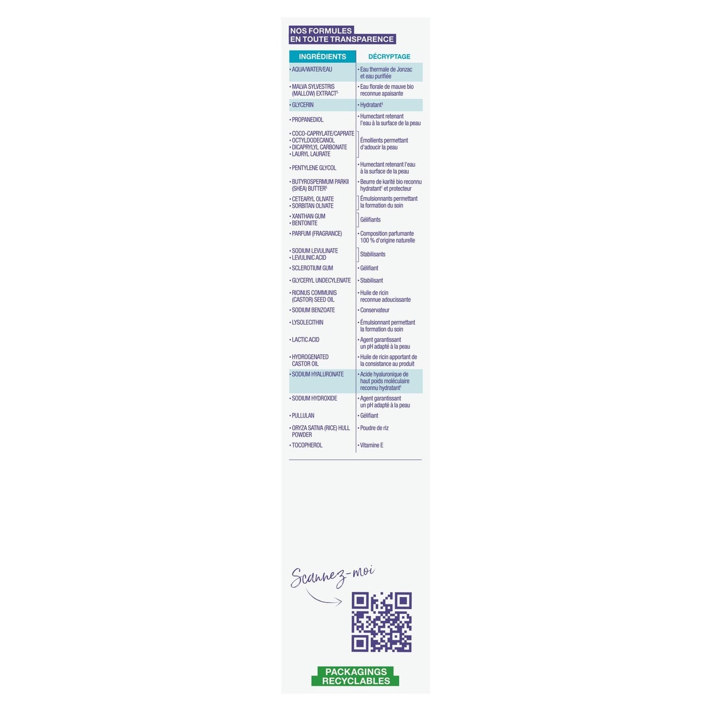 Gel Visage Eau Thermale Rehydrate Gelée Fraîcheur Bio EAU THERMALE JONZAC