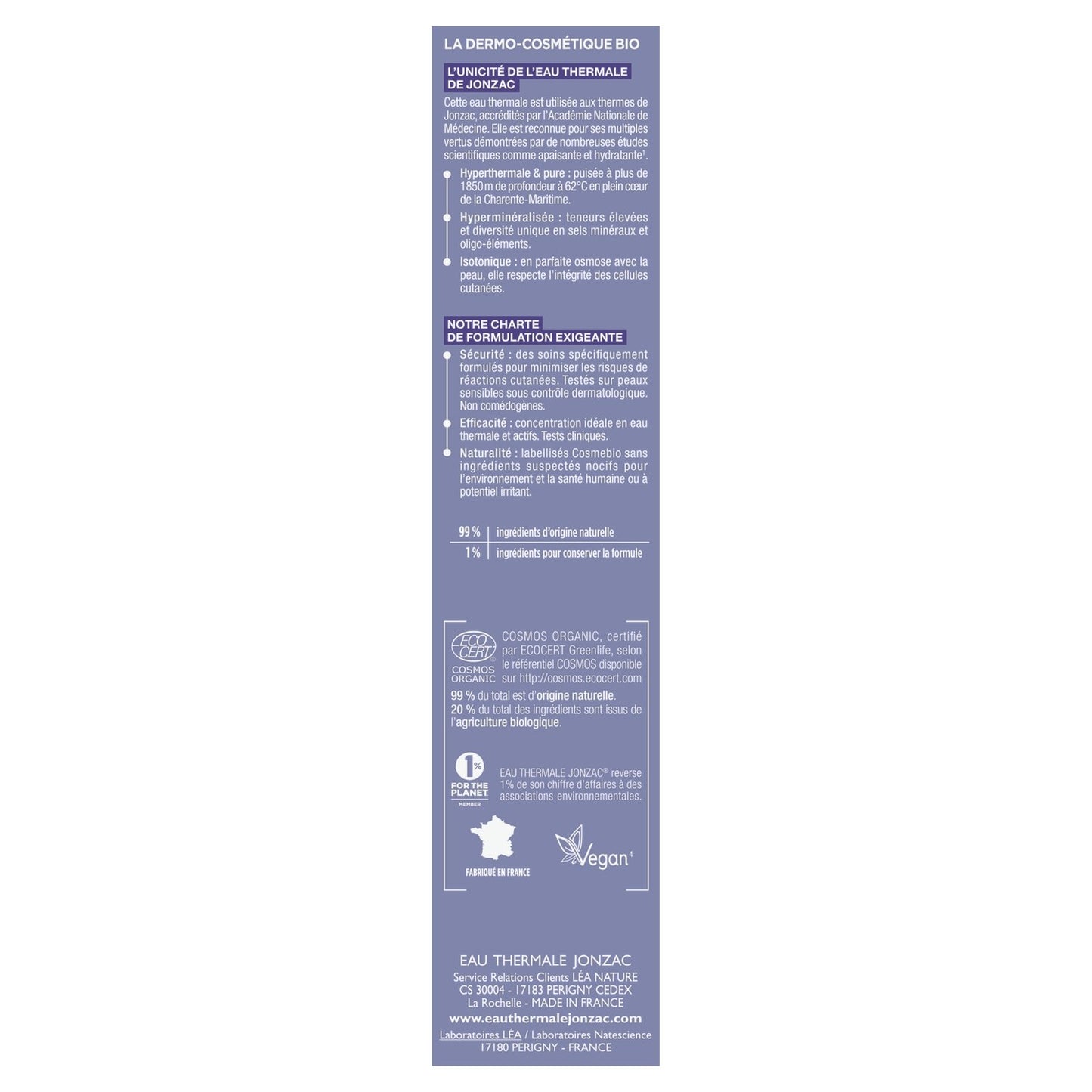 Gel Visage Eau Thermale Rehydrate Gelée Fraîcheur Bio EAU THERMALE JONZAC