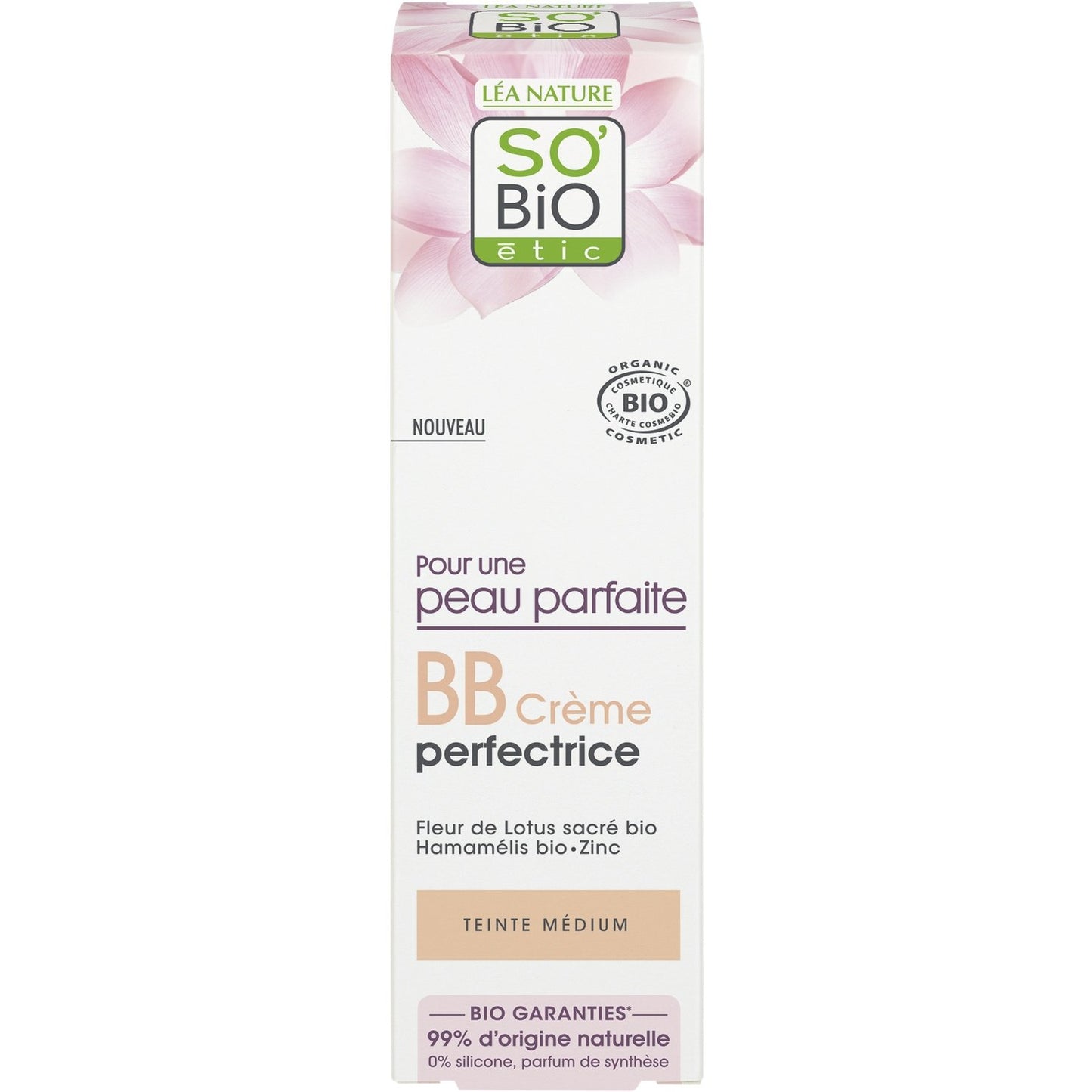 Organische mittelgetönte Perfektionierende BB-Creme SO'BIO ETIC