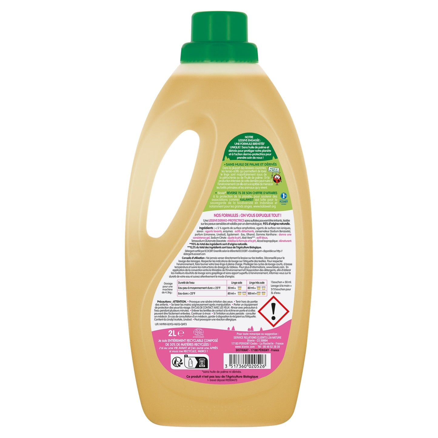Lessive Liquide Peaux Sensibles Détachante BIOVIE