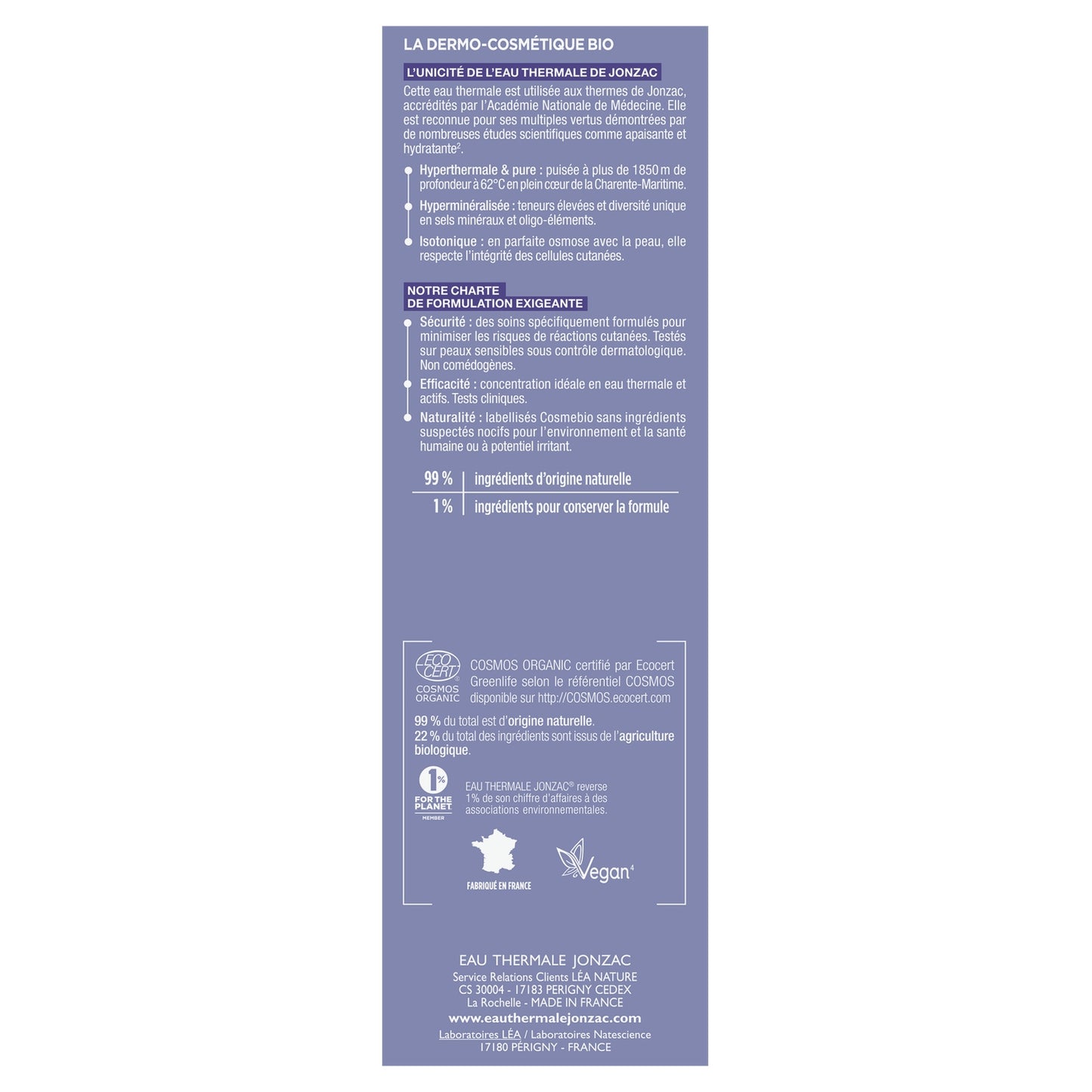 Jonzac Thermalwasser-Gesichtscreme für gereizte Haut, beruhigende Reparatur + Cica