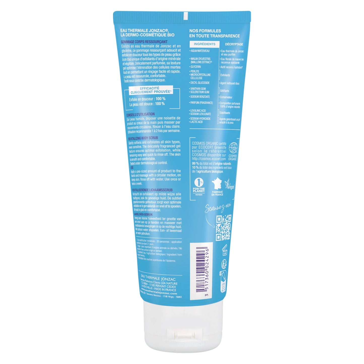 Bio-Körperpeeling macht weich und peelt sanft JONZAC THERMALWASSER