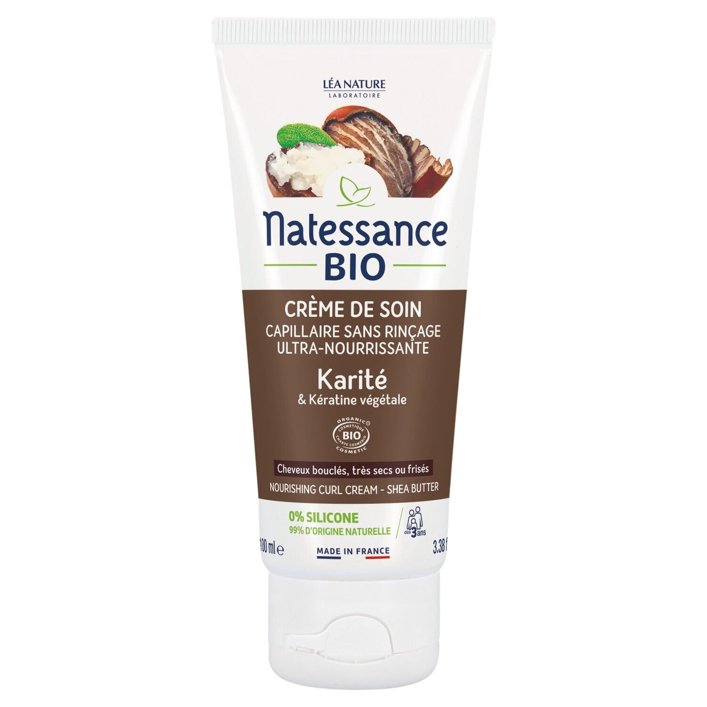 Crème Sans Rinçage Boucles Karité et Kératine Végétale Bio LEA NATURE 100mL