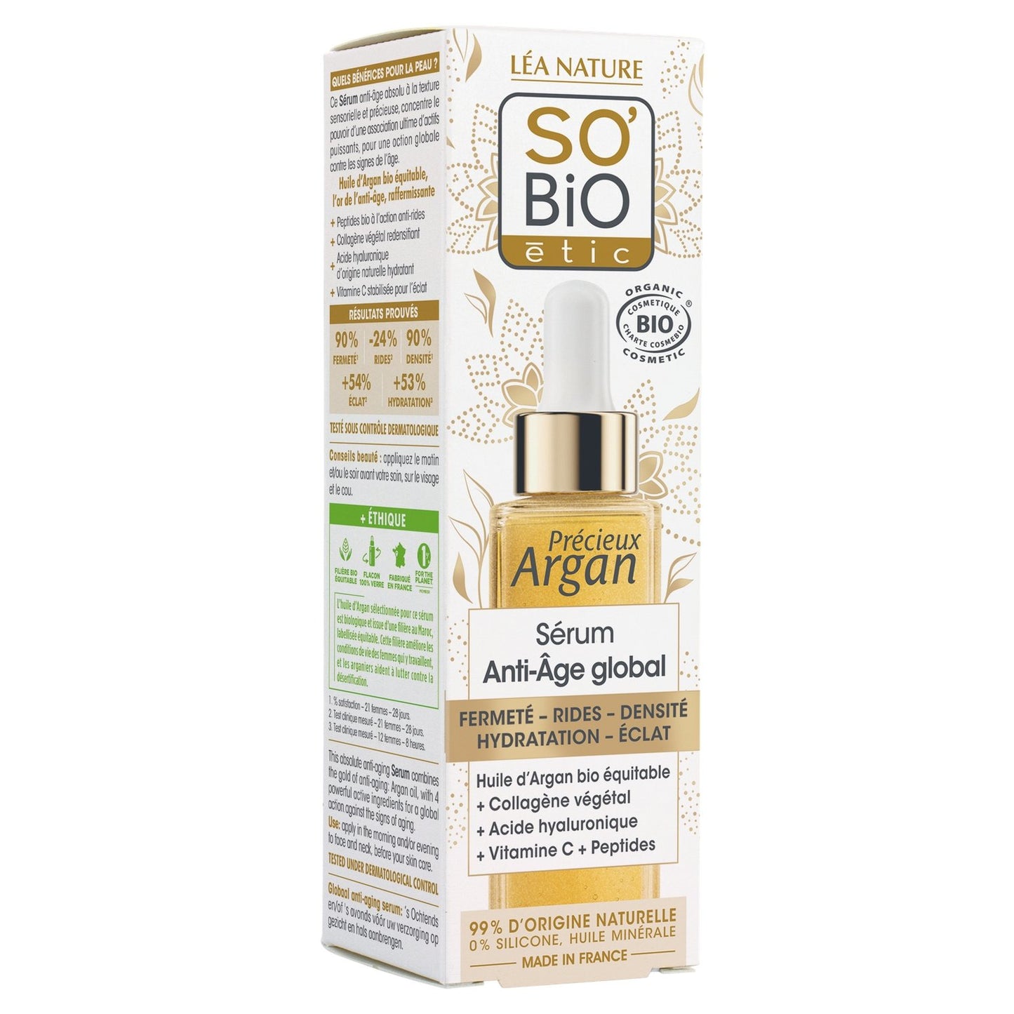 Soin Visage Sérum Anti-Age Global Précieux Argan Bio SO'BIO ETIC