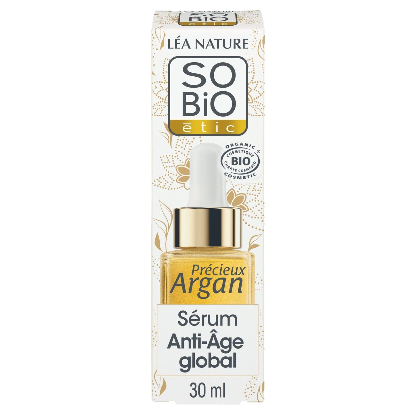 Soin Visage Sérum Anti-Age Global Précieux Argan Bio SO'BIO ETIC le flacon de 30mL