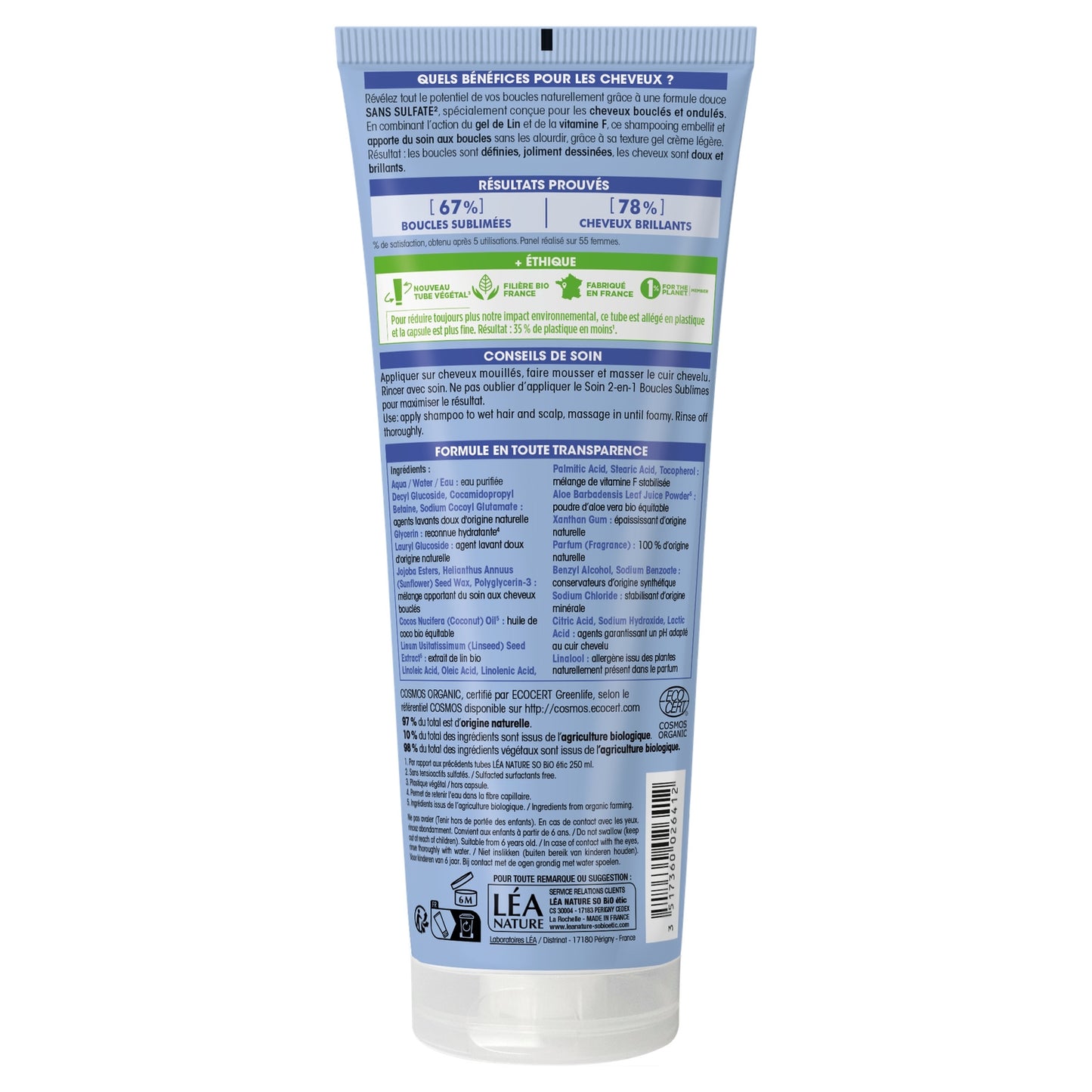 Leinen-Lockenshampoo SO'BIO ETIC