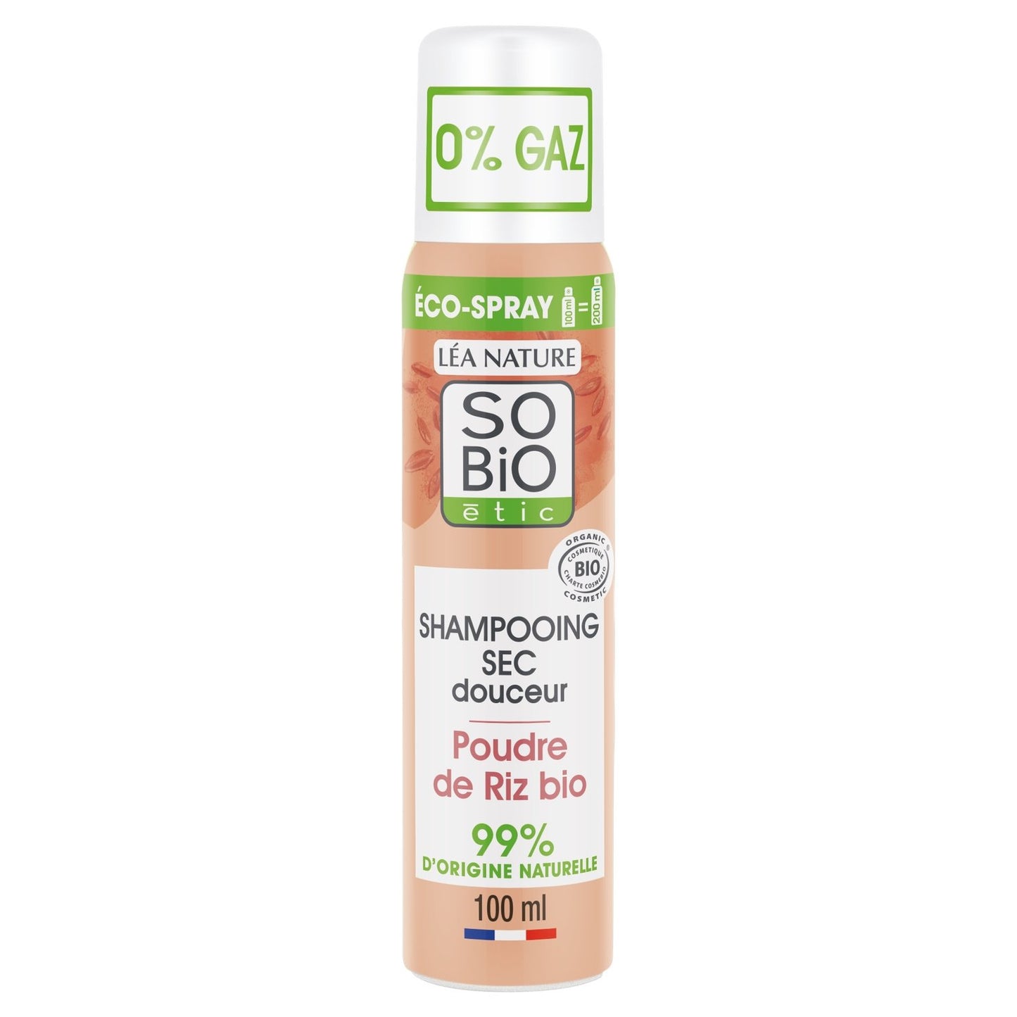 Shampoing Douceur Poudre de Riz Bio SO'BIO ETIC le flacon de 100mL