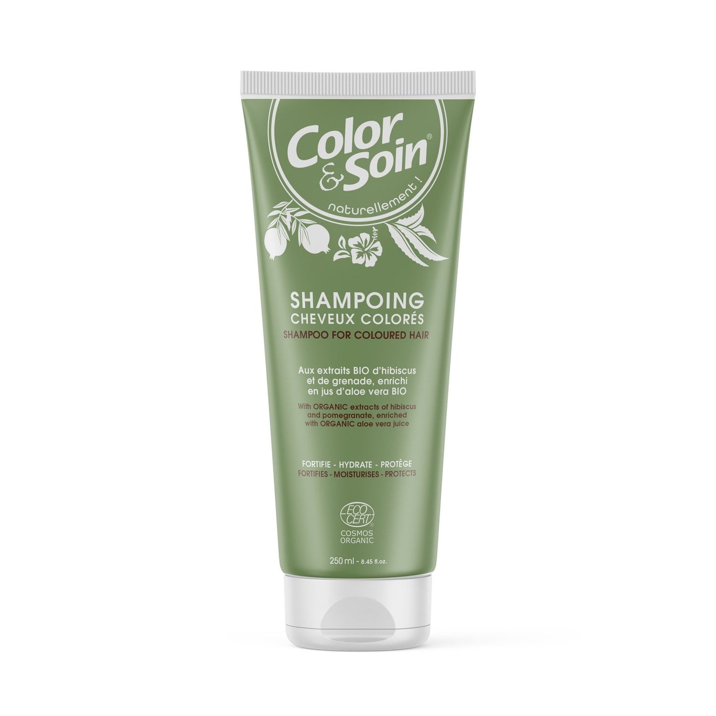 Shampoing Cheveux Colorés aux Extraits Bio d'Hibiscus et de Grenade Color & SOIN le flacon de 250mL