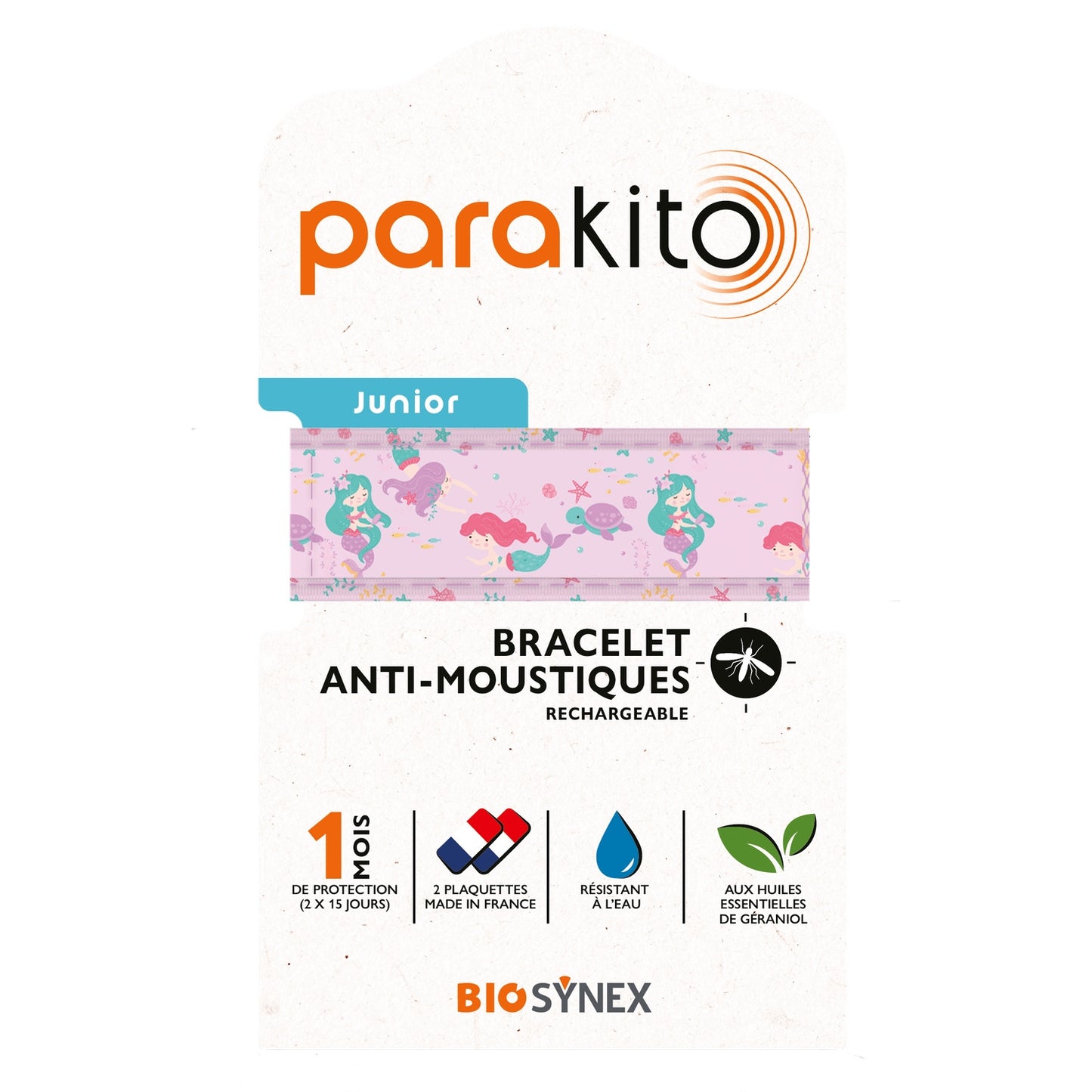 Anti-moustiques Bracelet Rechargeable Enfants Sirènes Kids PARAKITO