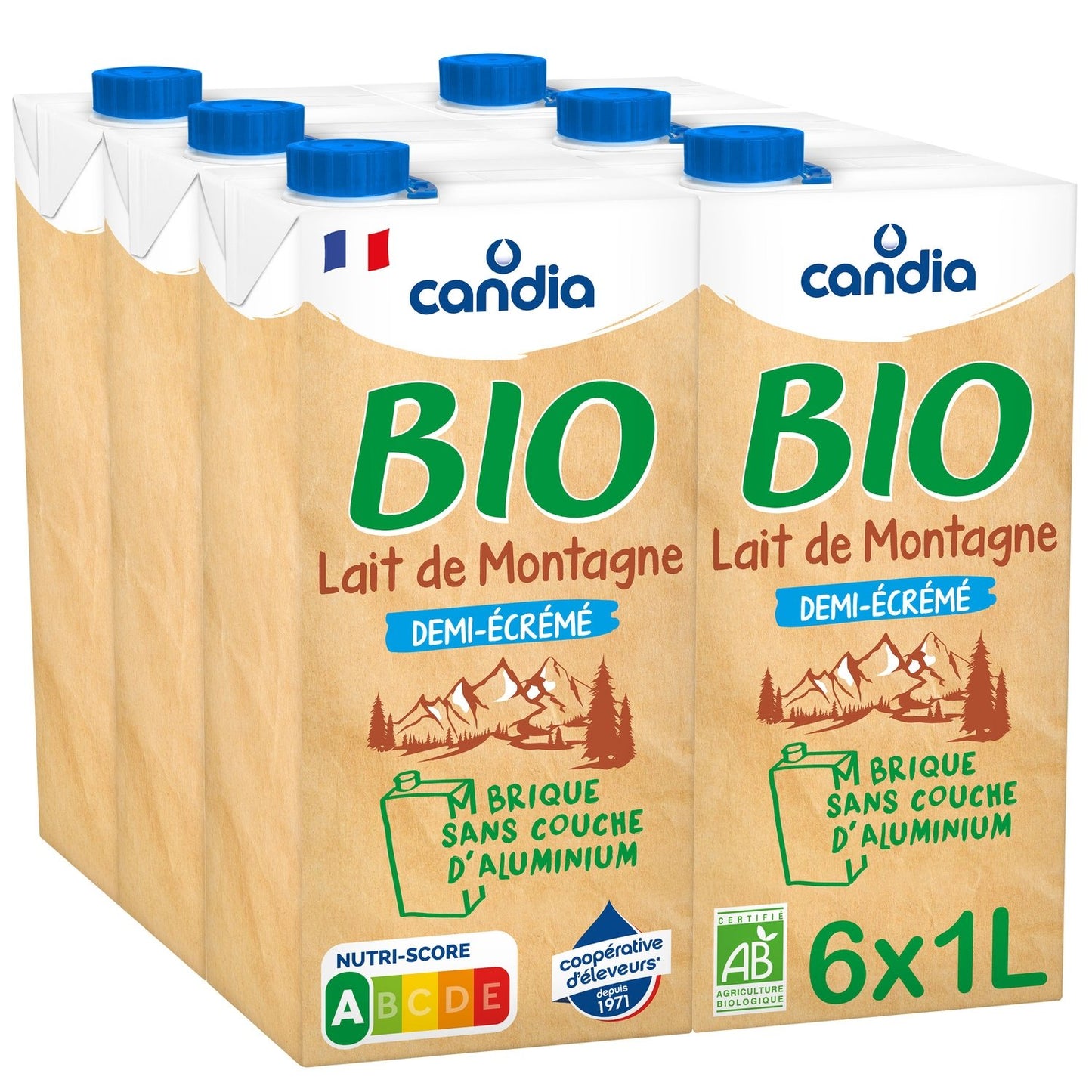 CANDIA Organic Semi-Skimmed Mountain Milk