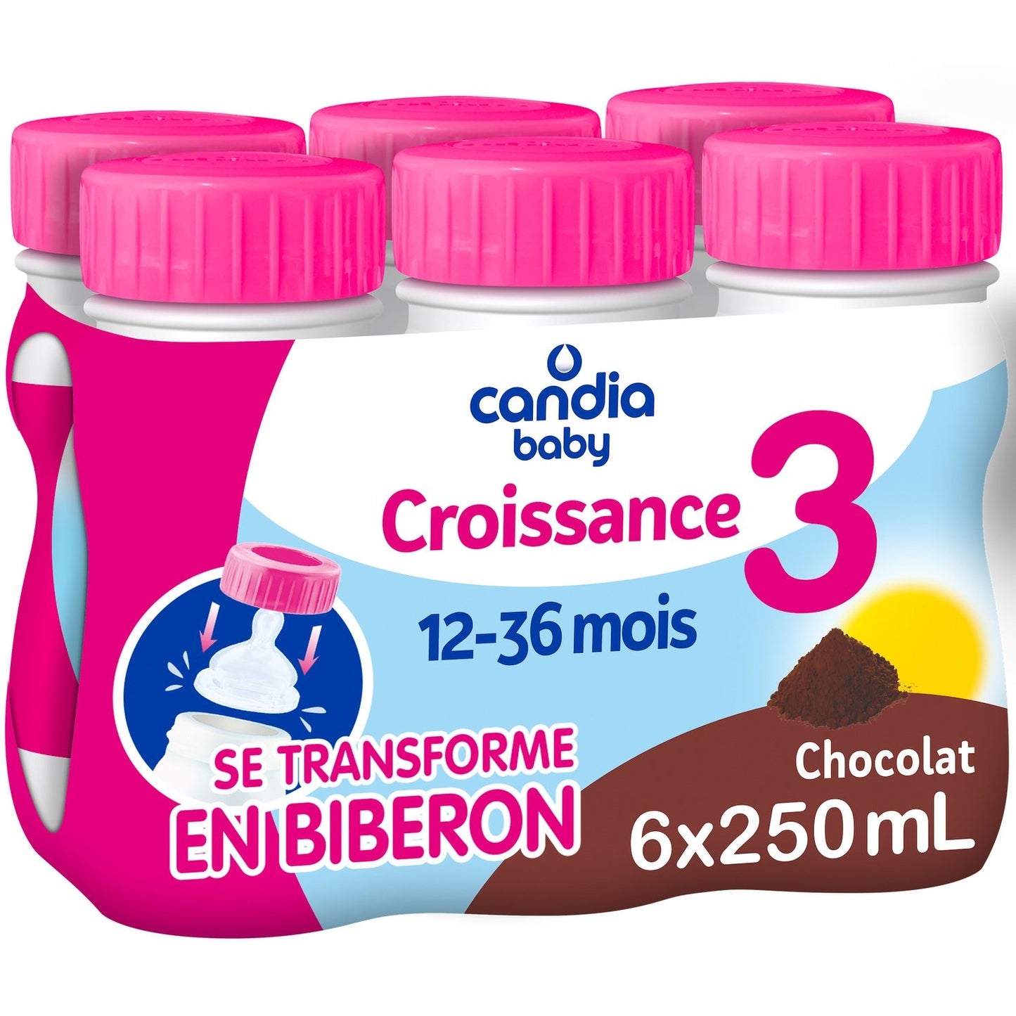Lait Bébé Liquide 3ème Âge Croissance Chocolat CANDIA BABY