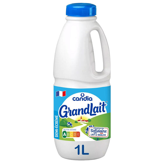 Lait Demi-Ecreme Grandlait CANDIA