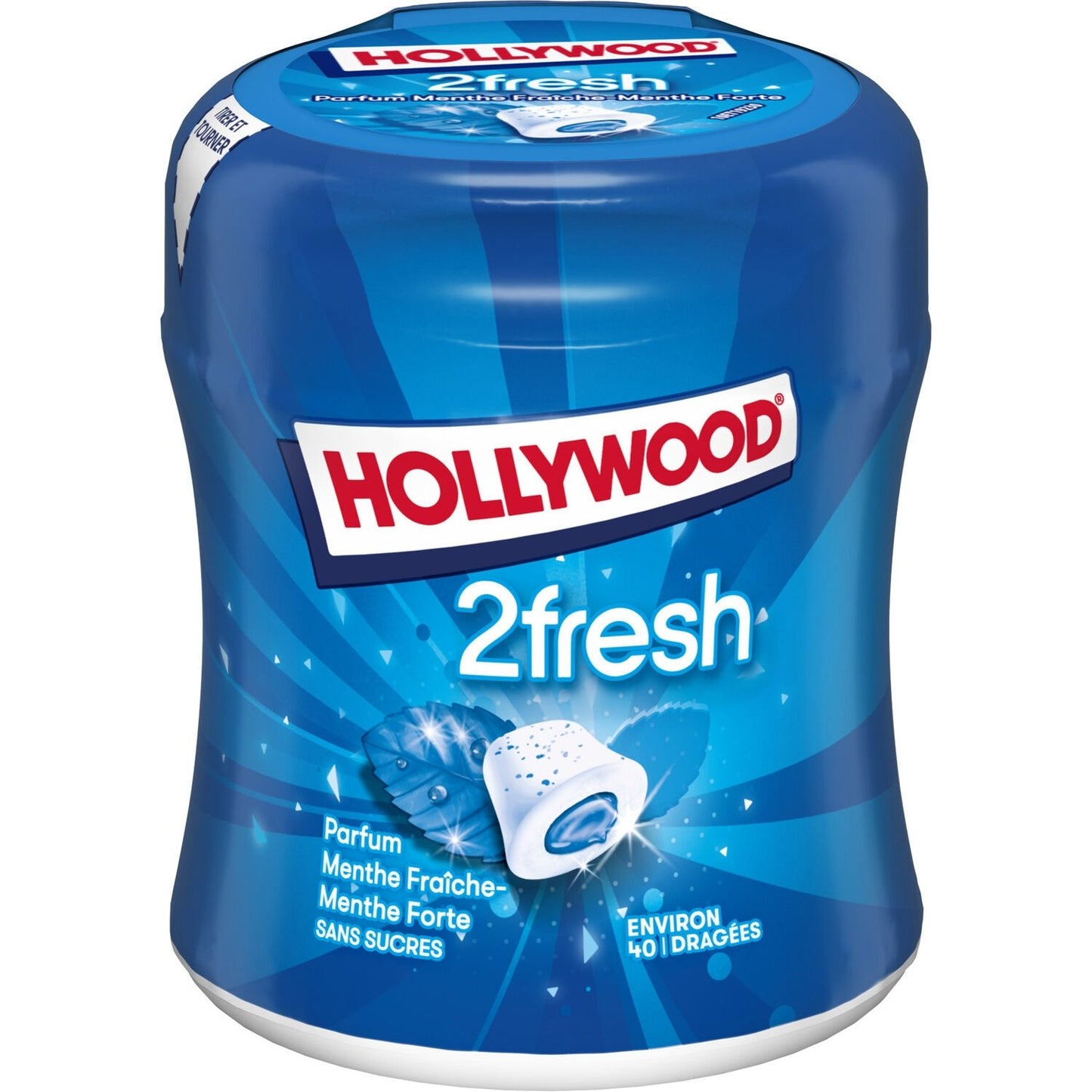 2fresh HOLLYWOOD Sugar-Free Strong Mint Chewing Gum