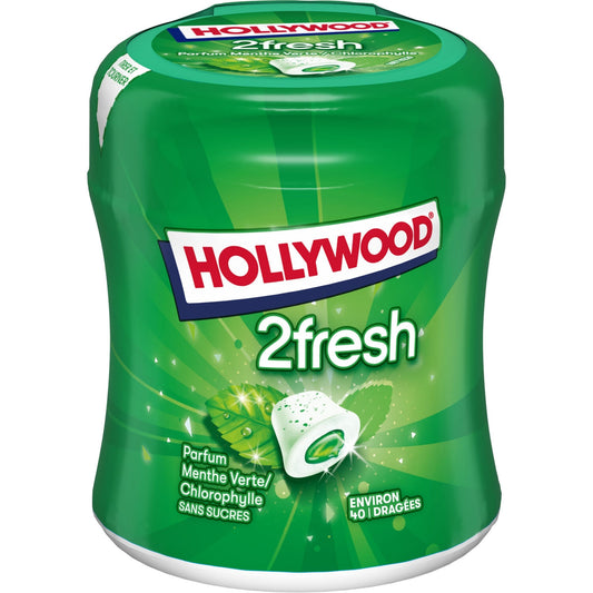 2fresh HOLLYWOOD Sugar-Free Spearmint Chewing Gum