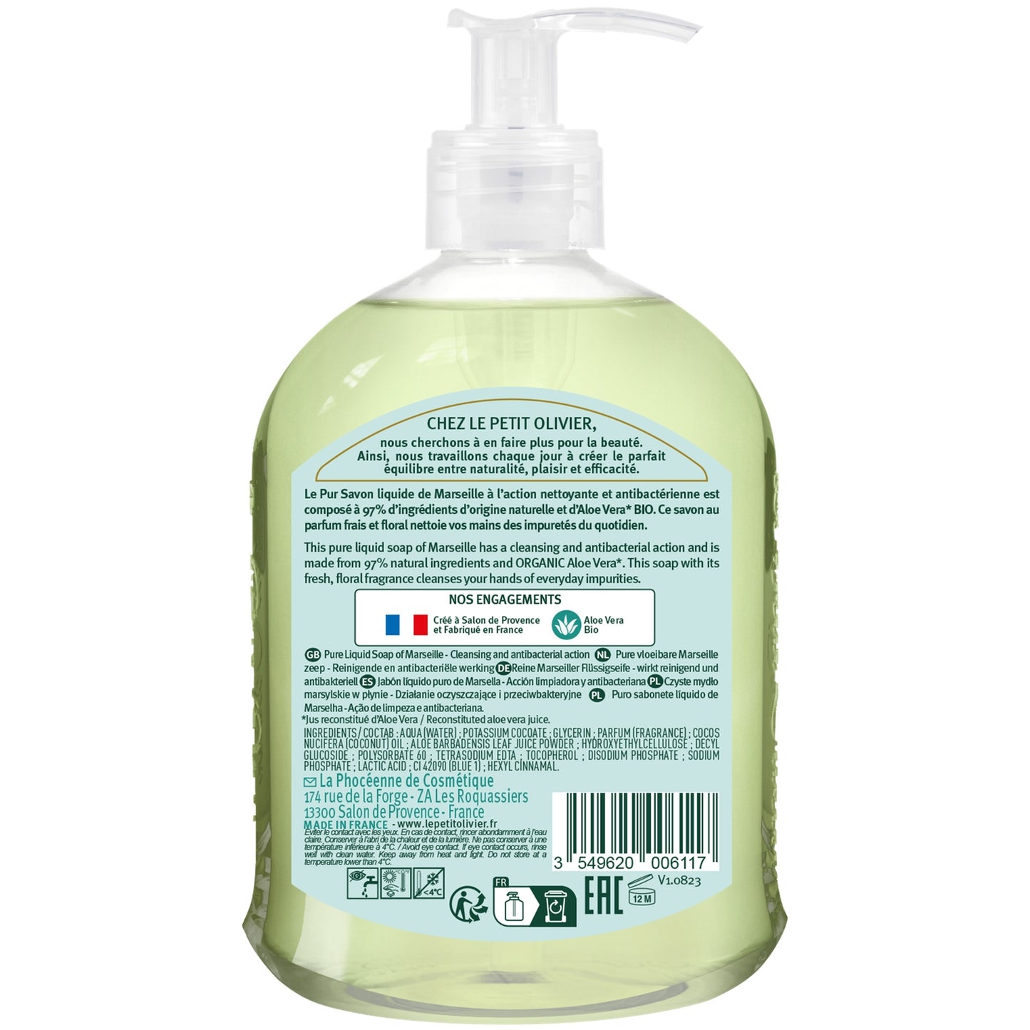 Savon Liquide Aloe Vera LE PETIT OLIVIER