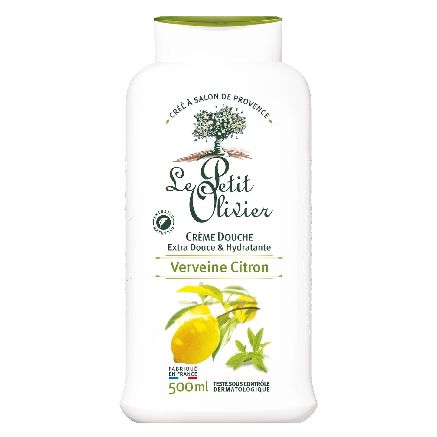 Crème Douche Extra Douce Verveine Citron LE PETIT OLIVIER le flacon de 500mL