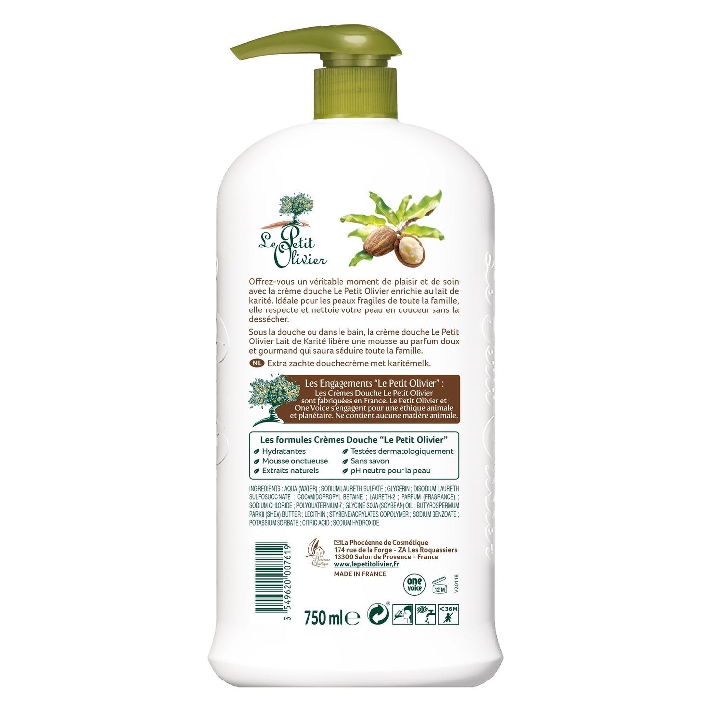 Extra Gentle Shower Cream Nourishing Shea Milk LE PETIT OLIVIER