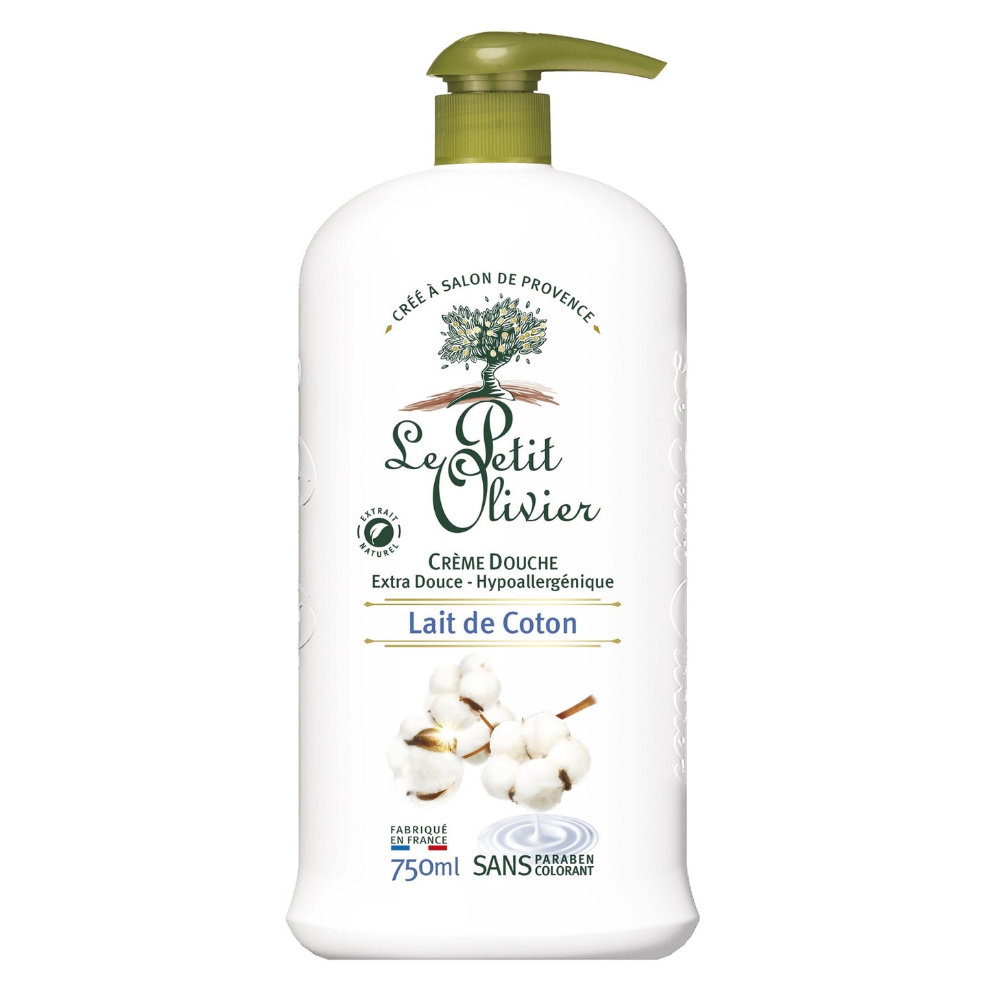 LE PETIT OLIVIER Extra Gentle Cotton Milk Shower Cream
