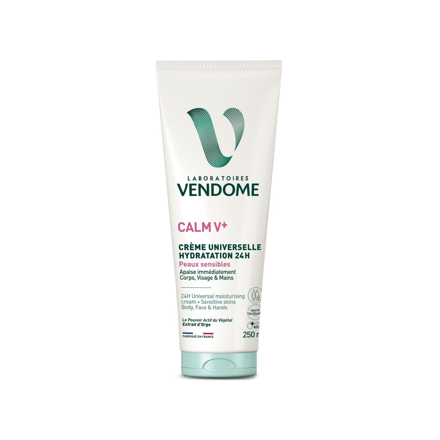 Crème Universelle Corps Peaux Sensibles Hydratation 24h Calm V+ LABORATOIRES VENDOME le flacon de 250mL