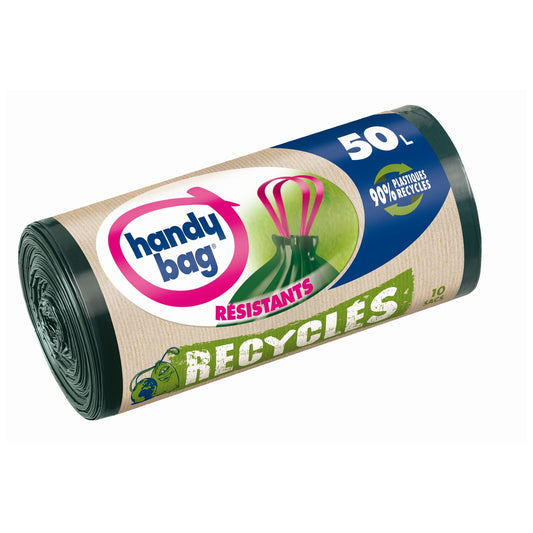 Sac Poubelle Résistants Recyclés 50L HANDY BAG