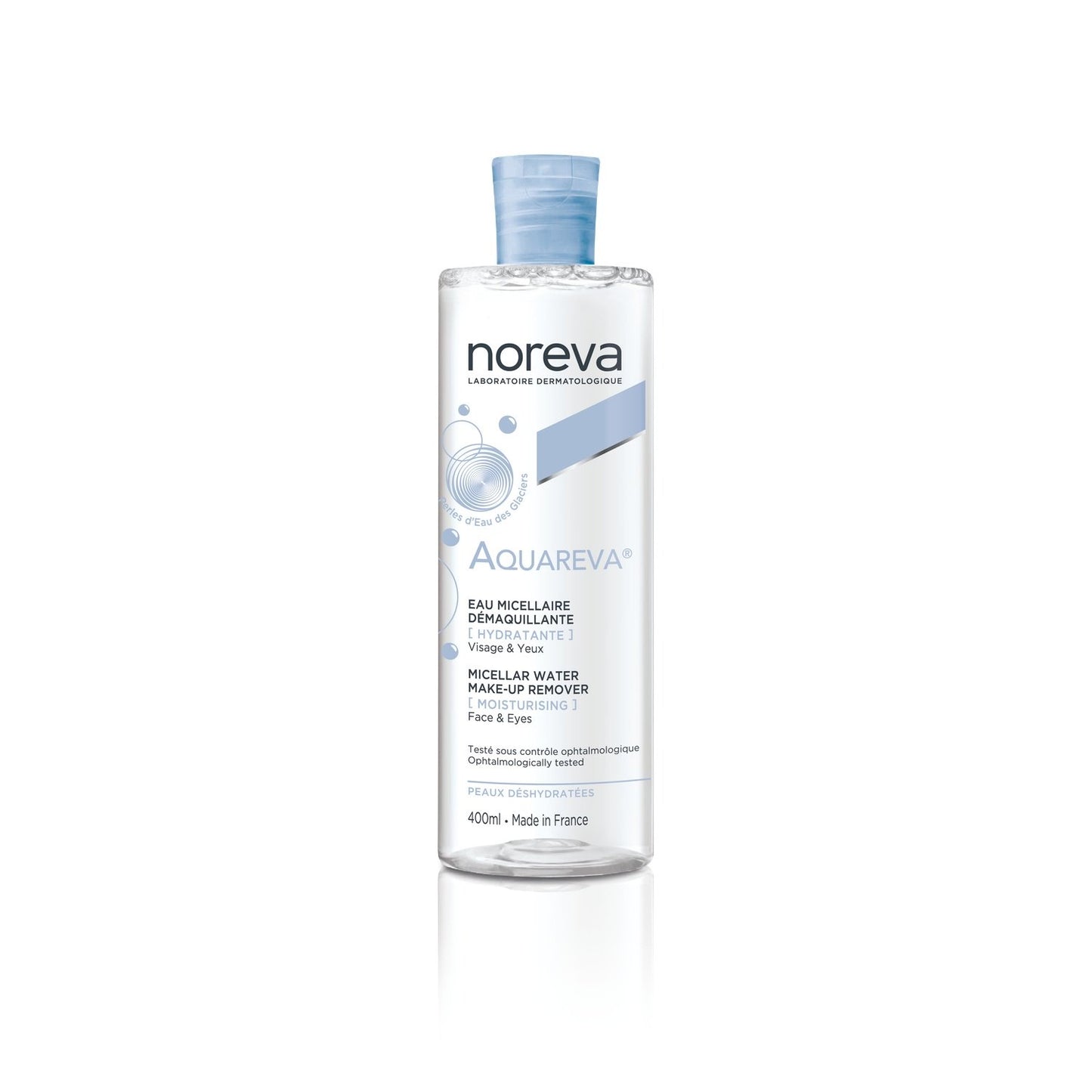 Eau Micellaire Visage Yeux Hydratante Rafraîchissante Aquareva NOREVA le flacon de 400mL