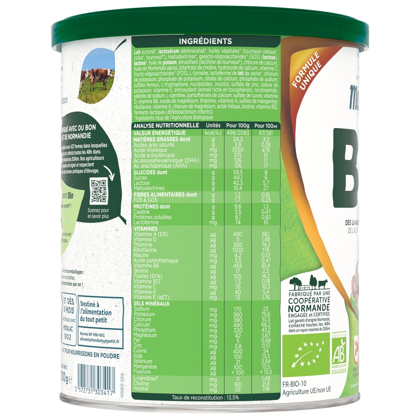 MODILAC Organic Powdered Baby Milk from Birth