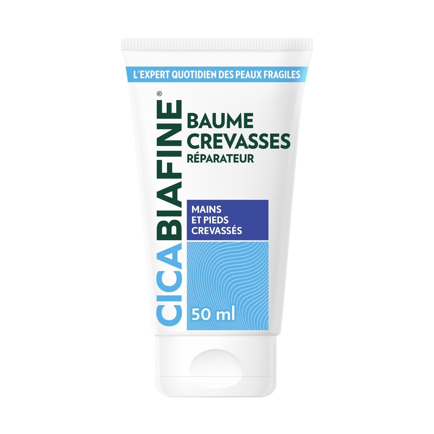 Baume Pieds Réparateur Anti-Crevasses Hydrate et Soulage Peaux Très Sèches CICABIAFINE le tube de 50 ml