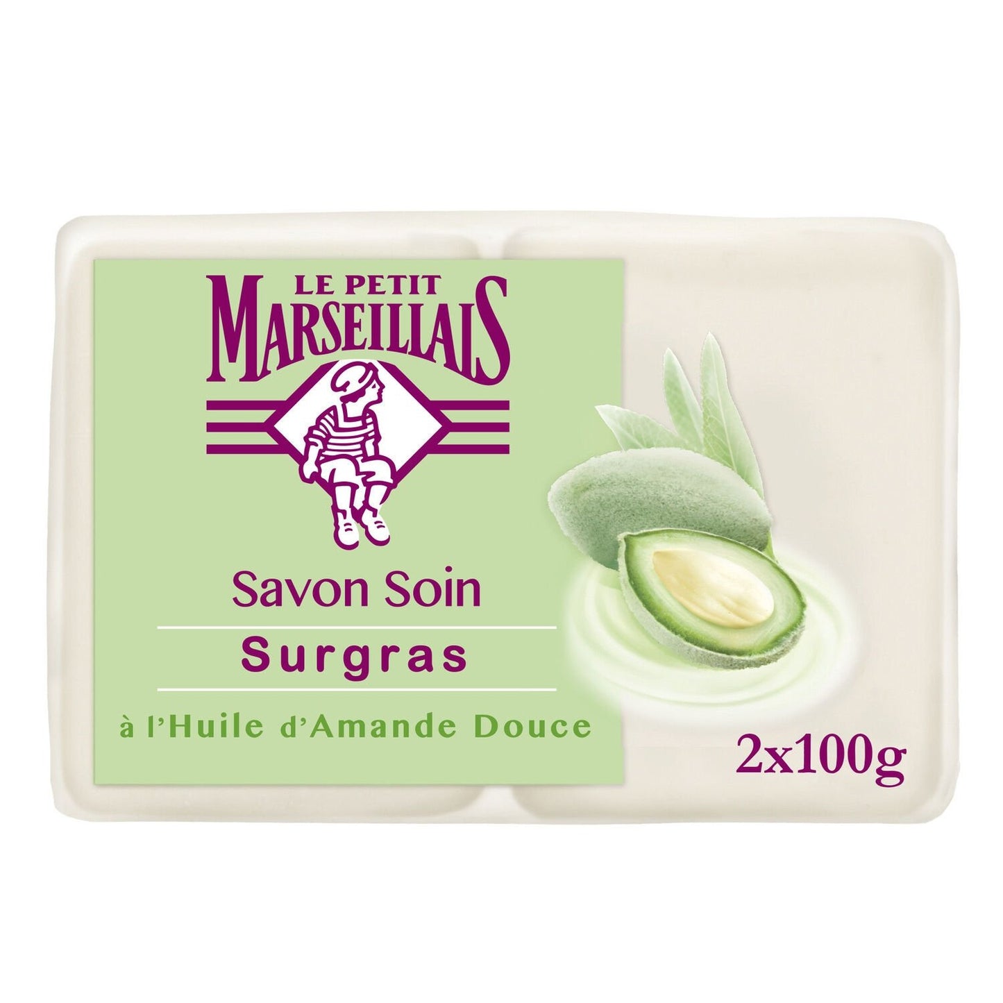Savon Surgras Huile d'Amande Douce LE PETIT MARSEILLAIS
