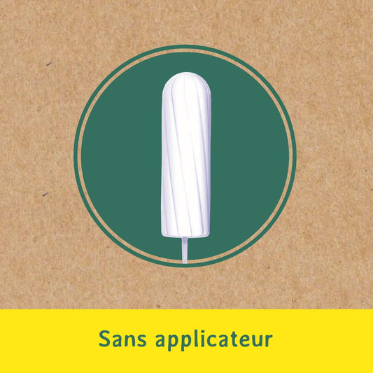 Tampons Sans Applicateur Normal 100% Coton Bio NETT