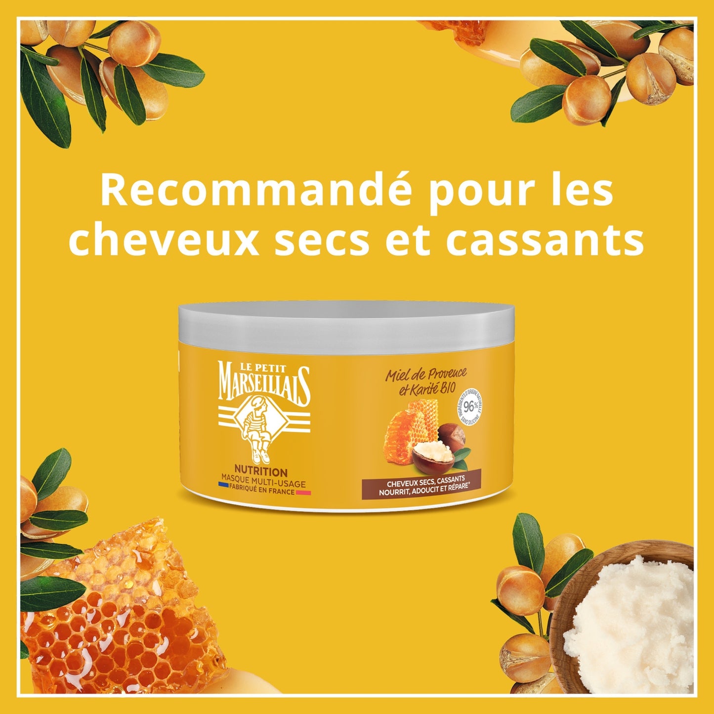 Masque Cheveux Nutrition Karité Miel de Provence LE PETIT MARSEILLAIS