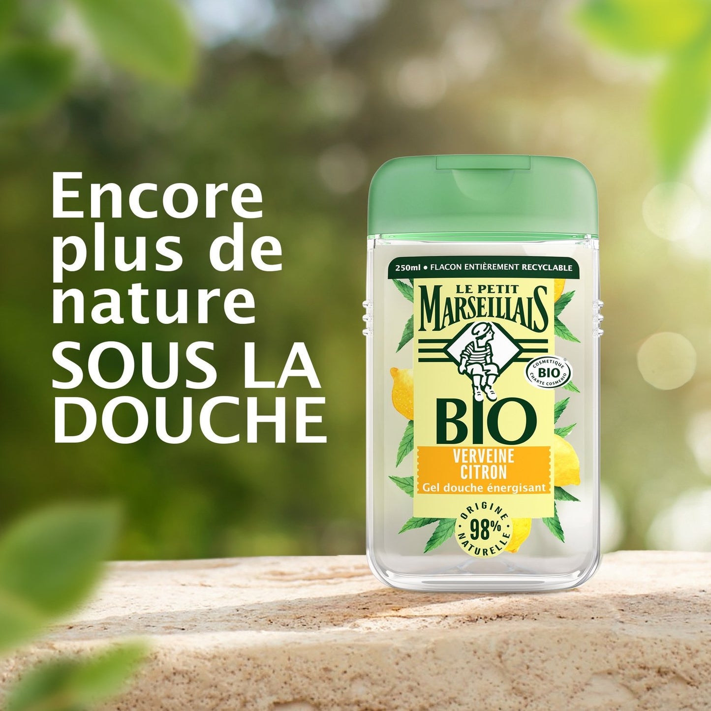Gel Douche Energisant Verveine Citron Bio Sans Sulfate LE PETIT MARSEILLAIS