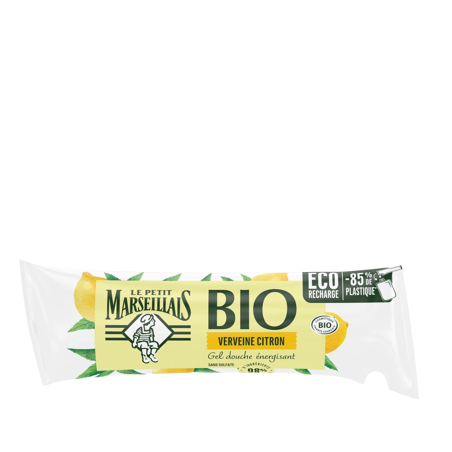 Gel Douche Recharge Energisant Verveine Citron Bio LE PETIT MARSEILLAIS