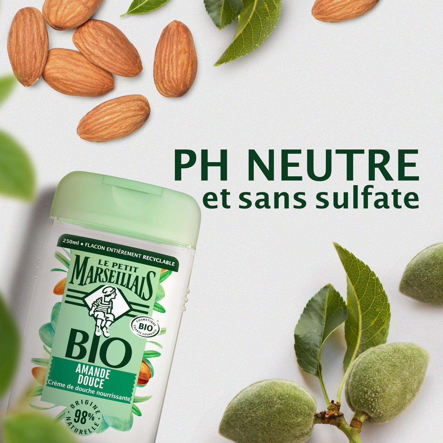 LE PETIT MARSEILLAIS Organic Nourishing Sweet Almond Shower Cream