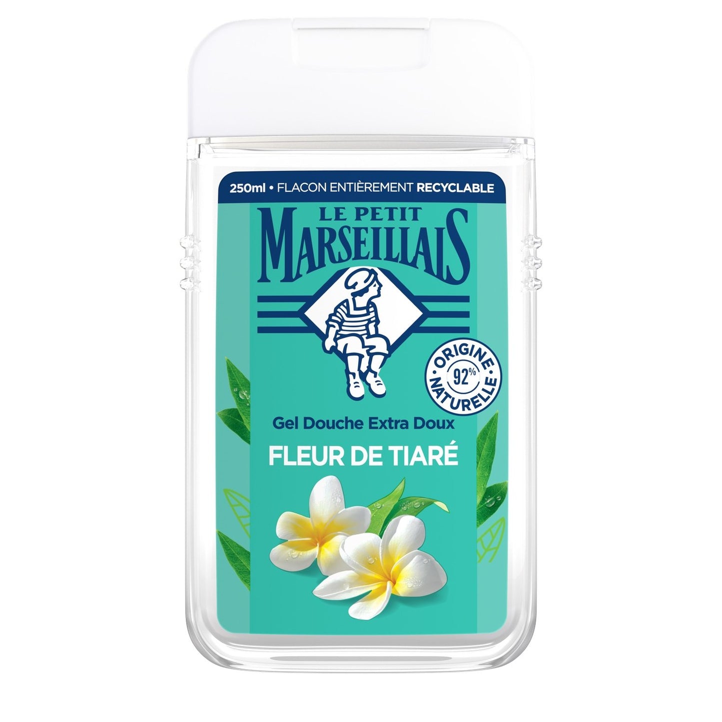 Gel Douche Fleur de Tiaré Hydratant LE PETIT MARSEILLAIS le flacon de 250mL