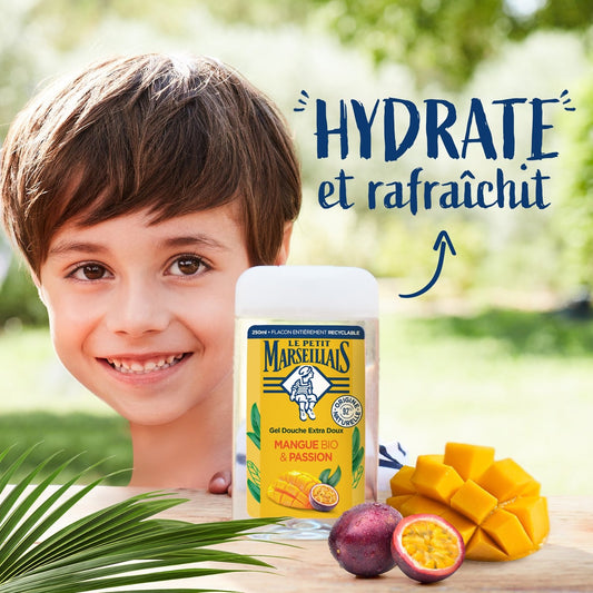 Gel Douche Extra Doux Mangue et Passion Bio LE PETIT MARSEILLAIS