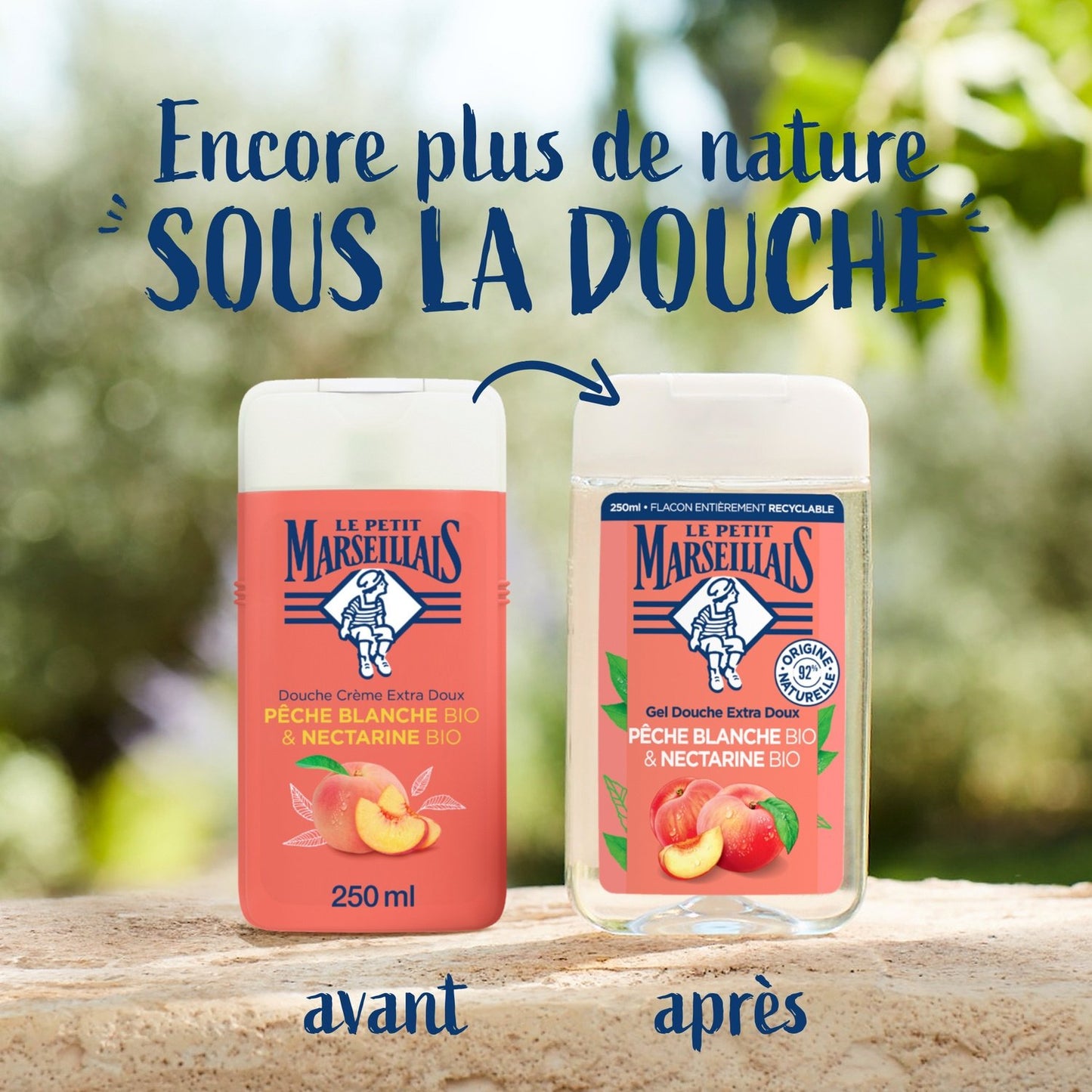 Gel Douche Extra Doux Peche Blanche Bio & Nectarine Bio LE PETIT MARSEILLAIS