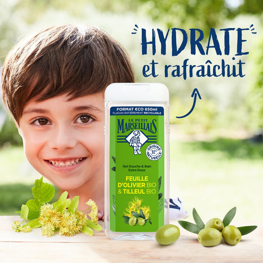 Erfrischendes Feuchtigkeitsduschgel mit Olivenblatt und Bio-Linde LE PETIT MARSEILLAIS