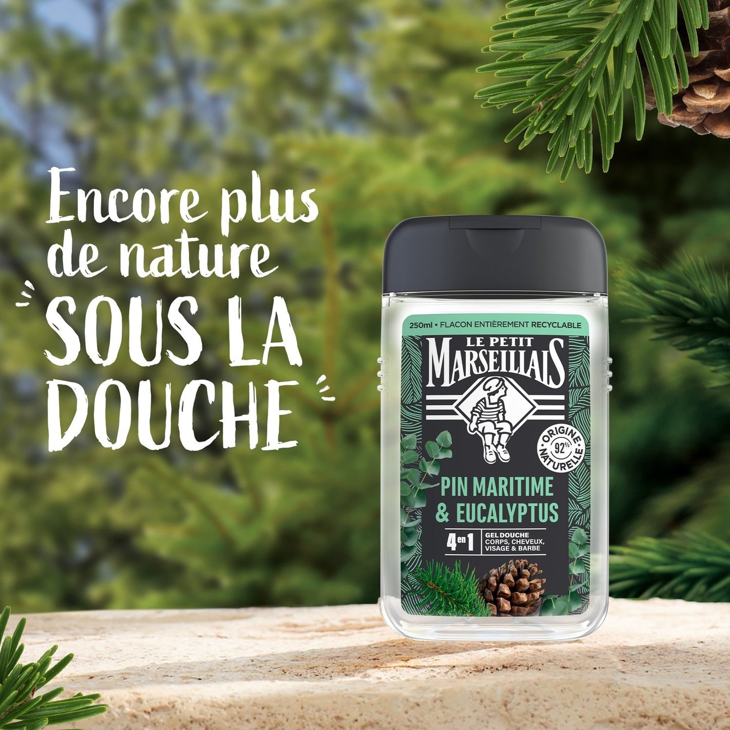 4 in 1 Refreshing Shower Gel Maritime Pine & Eucalyptus LE PETIT MARSEILLAIS