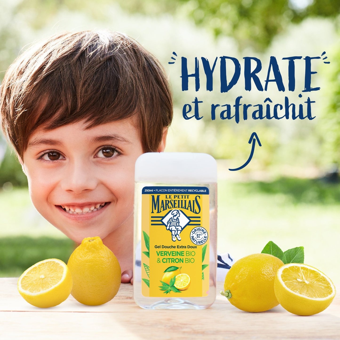 Gel Douche Hydratant Rafraîchissant Verveine et Citron Bio LE PETIT MARSEILLAIS